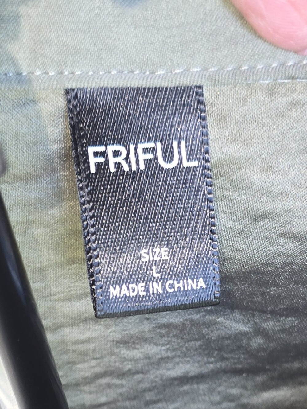 Olive Ruffle-Hem Button Front Shirt - Picture 3 of 5